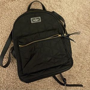 Kate Spade Black Quilted Mini Backpack